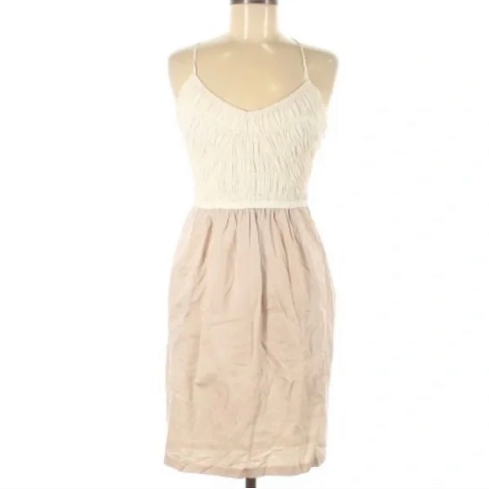 Banana Republic Beige Tan Midi Dress w/ Pockets | Women’s Size 8 Classic
